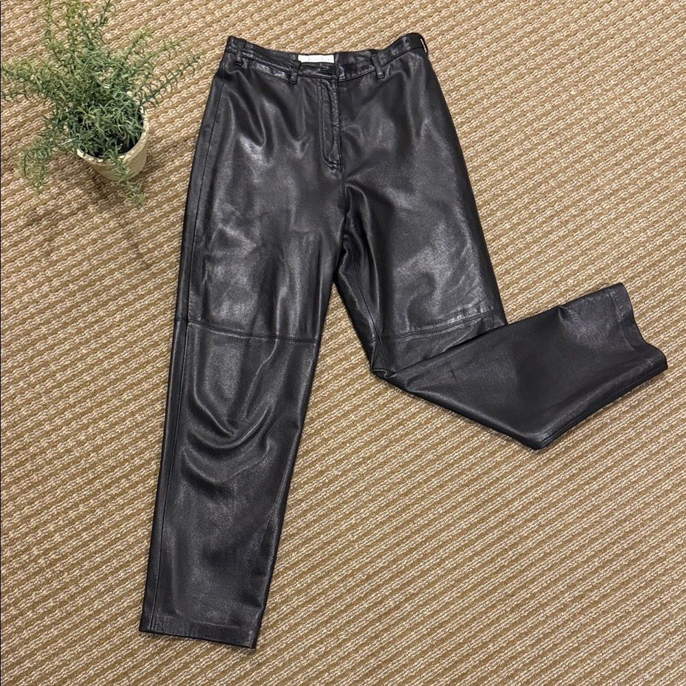 100% LEATHER VINTAGE HIGH RISE PANTS BY DONCASTER SIZE 4 BUTTERY SOFT